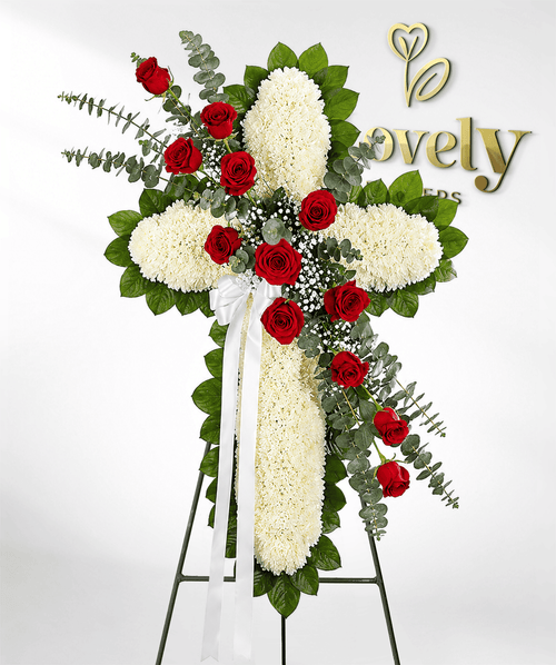 Graceful Tribute Floral Cross