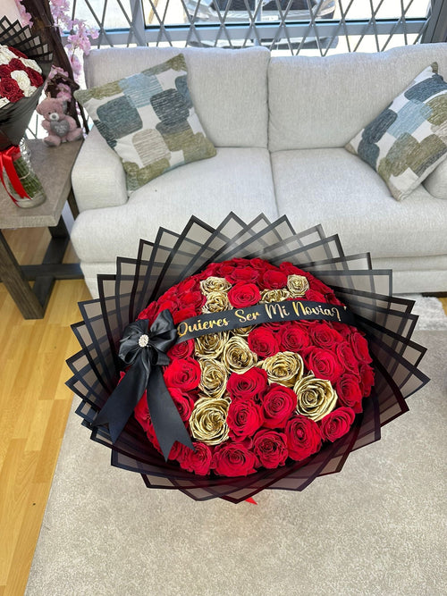 50 Roses with Rose Letter Or Number