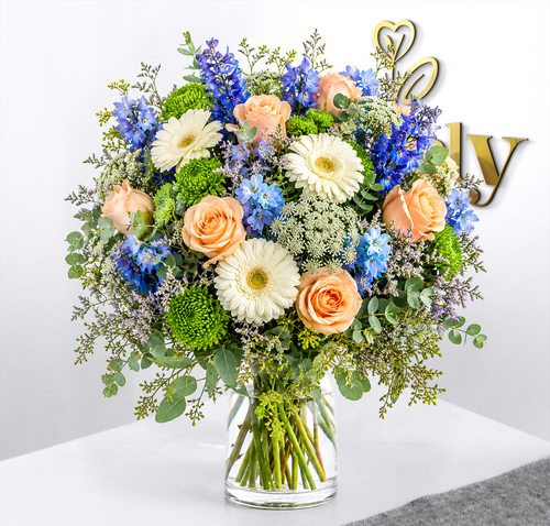 Peach Serenity Garden Vase Arrangement