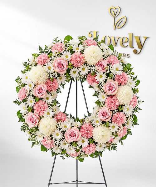 Blush Serenity Memorial Wreath