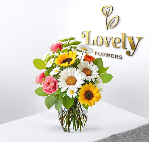Luxury Mixed Flower Bouquet with Sunflowers