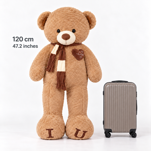 (VBB3) 47" Giant Brown Teddy Bear 120cm – Oversized Love Teddy Bear | Oso de Peluche Gigante Marrón