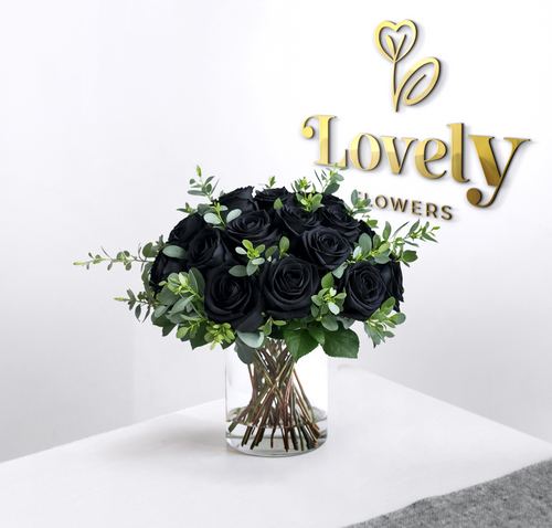 Black Rose Luxury Vase