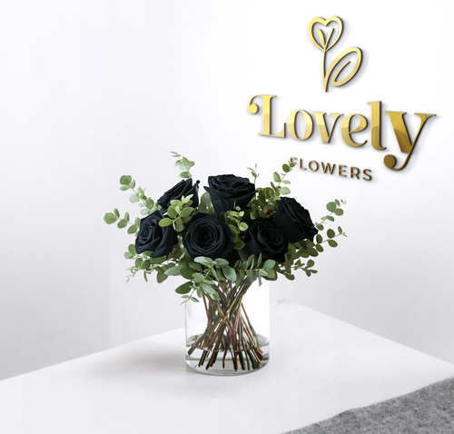 Black Rose Luxury Vase