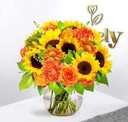 Golden Glow Floral Vase