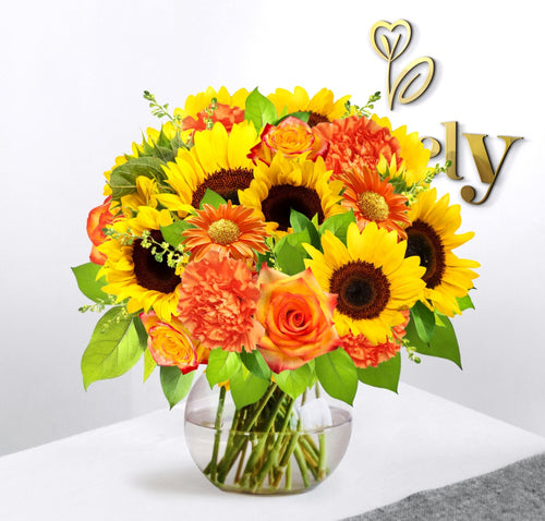 Golden Glow Floral Vase