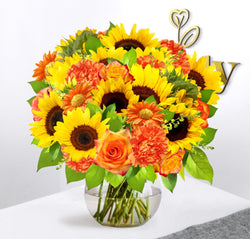 Golden Glow Floral Vase